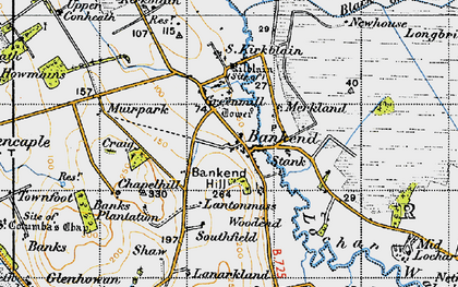 Old map of Ballieknowe in 1947