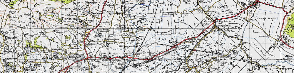 Old map of Bankland in 1945