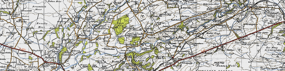 Old map of Whitefield in 1947