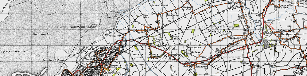 Old map of Brand Heald in 1947