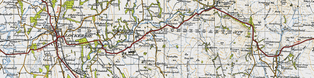 Old map of Trout Beck in 1947