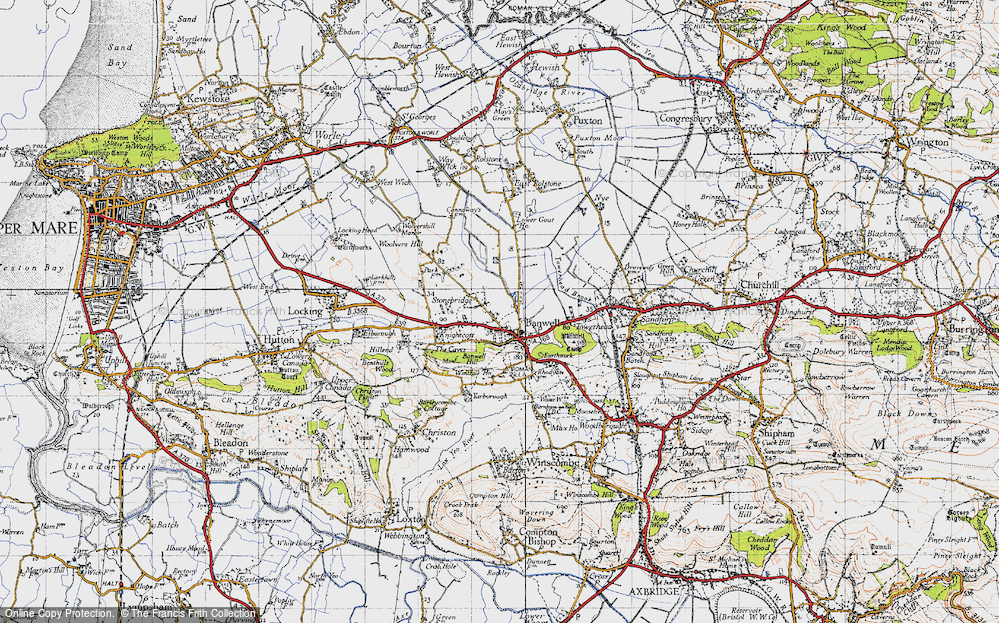Old Map of Banwell, 1946 in 1946