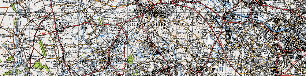Old map of Baptist End in 1946