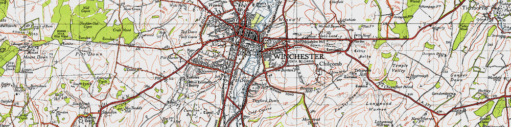 Old map of Bar End in 1945