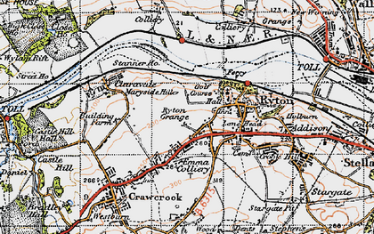Old map of Bar Moor in 1947