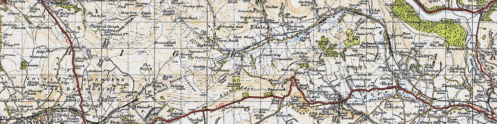Old map of Blue John Cavern in 1947