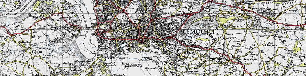 Old map of Barbican in 1946
