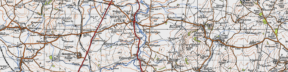 Old map of Barcheston in 1946
