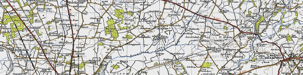 Old map of Barclose in 1947