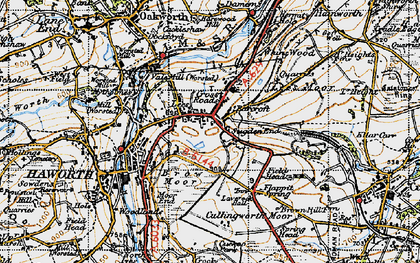 Old map of Worth Way in 1947