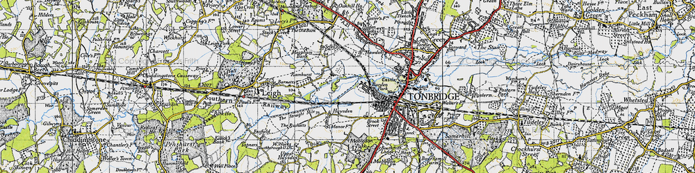 Old map of Barden Park in 1946