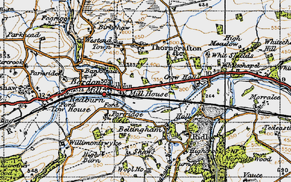 Old map of Bardon Mill in 1947