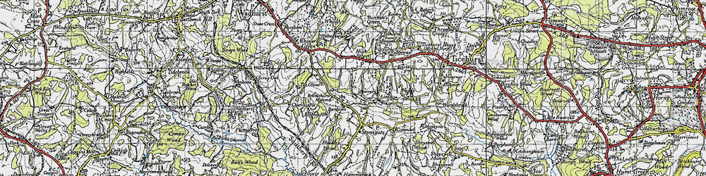 Old map of Bricklehurst Manor in 1940