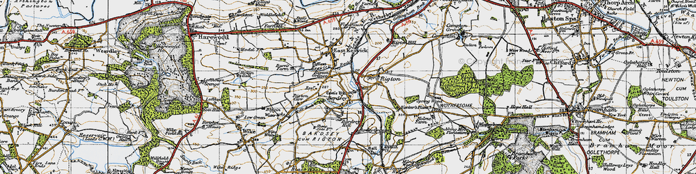 Old map of Bardsey in 1947