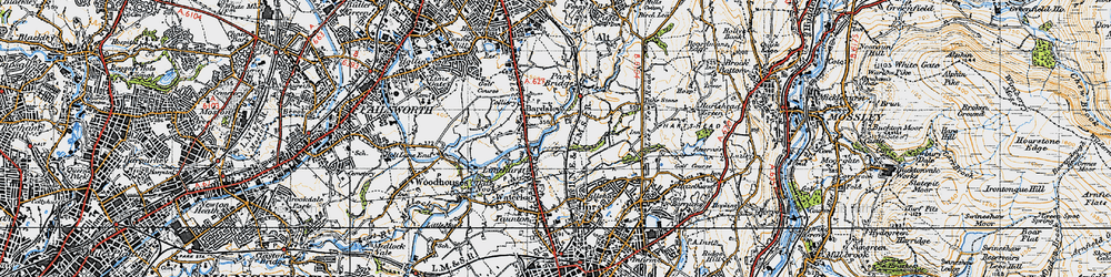 Old map of Bardsley in 1947