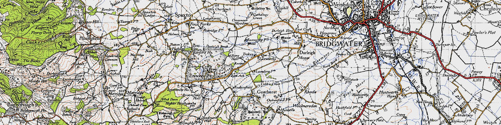Old map of Bare Ash in 1946