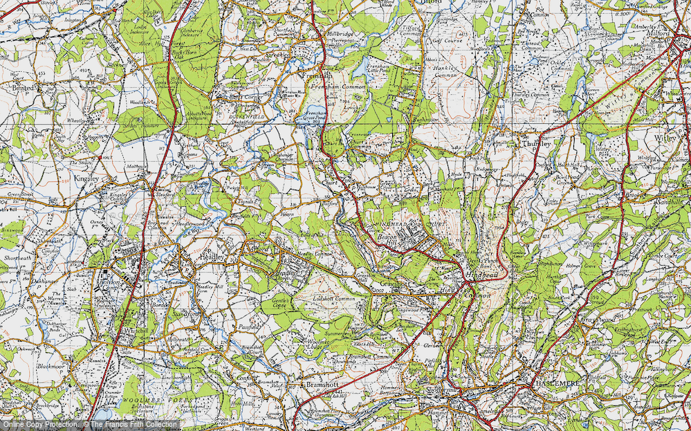 Old Map of Historic Map covering Whitmoor Vale in 1940
