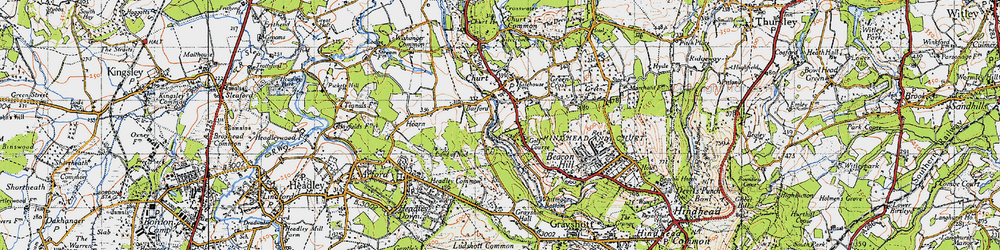 Old map of Barford in 1940