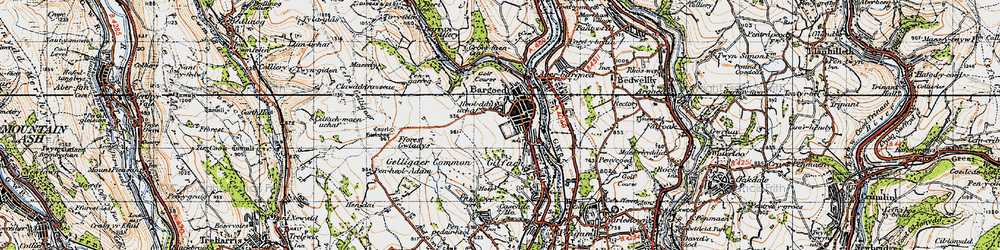 Old map of Bargod in 1947