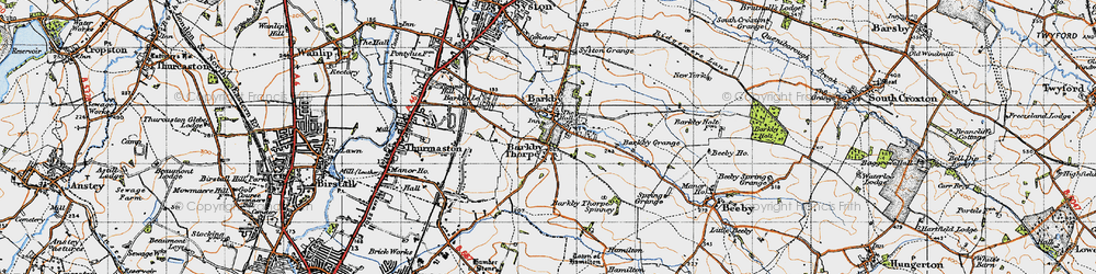 Old map of Barkby in 1946