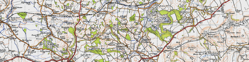 Old map of Barkers Hill in 1940