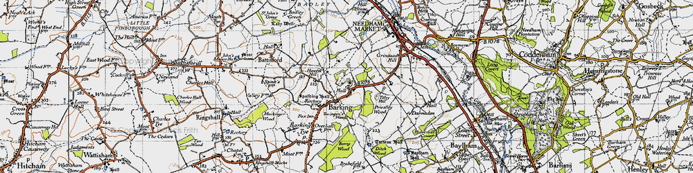 Old map of Titley Hill in 1946