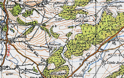 Old map of Barland in 1947