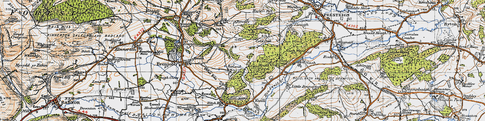 Old map of Barland in 1947