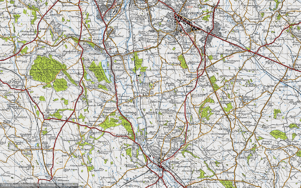 Old Map of Barlaston, 1946 in 1946