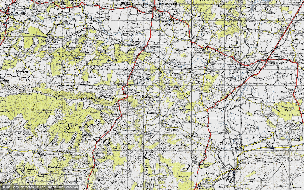 Old Map of Historic Map covering Burton Mill Pond in 1940