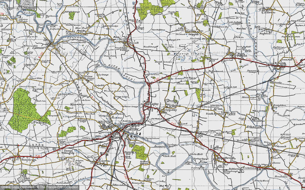 Old Map of Barlby, 1947 in 1947