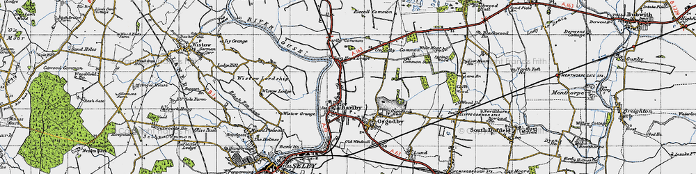Old map of Barlby in 1947
