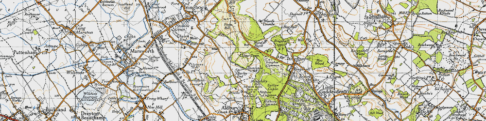 Old map of Barley End in 1946