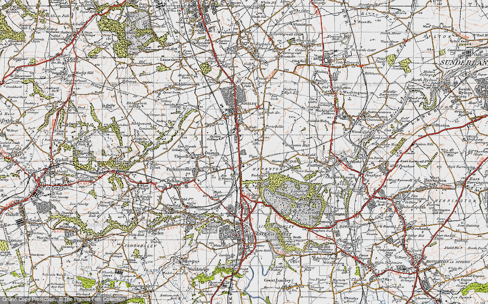 Old Map of Barley Mow, 1947 in 1947