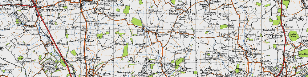 Old map of Barleycroft End in 1946