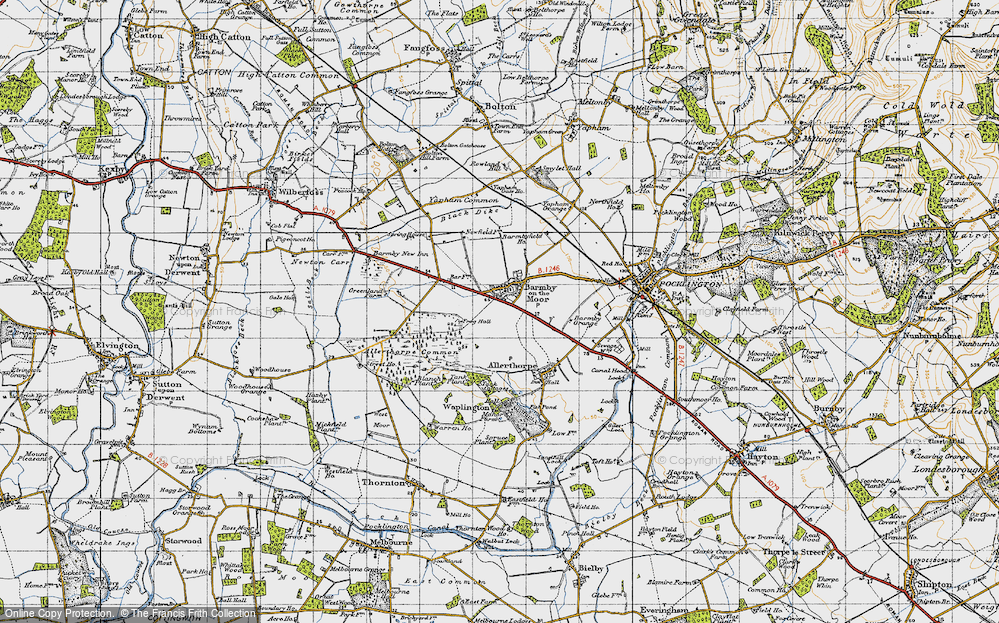 Old Map of Barmby Moor, 1947 in 1947