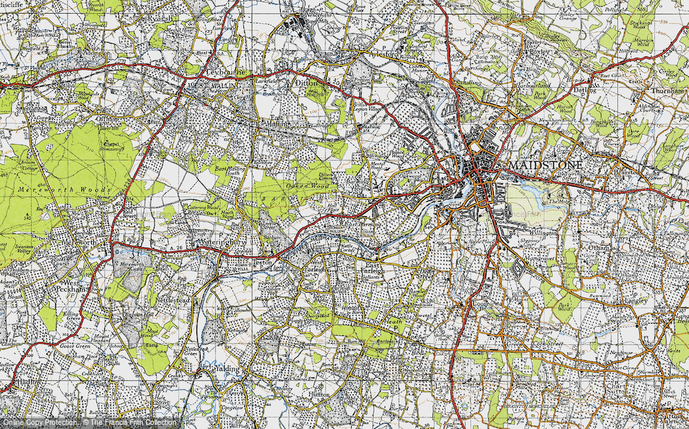 Old Map of Barming, 1946 in 1946