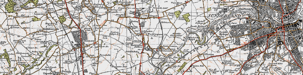 Old map of Barmston in 1947