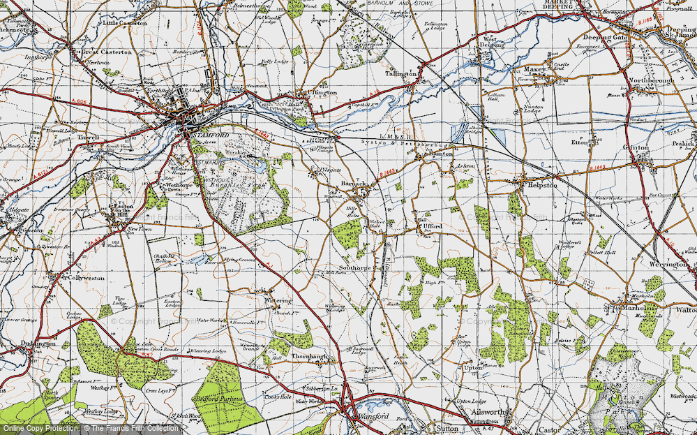 Old Map of Barnack, 1946 in 1946