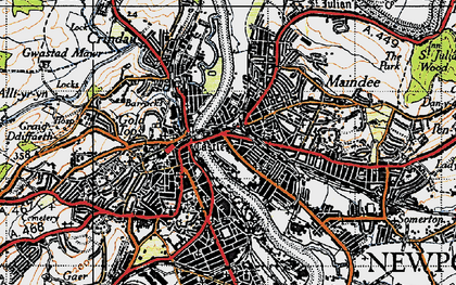Old map of Barnardtown in 1946