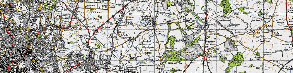 Old map of Barnbow Carr in 1947