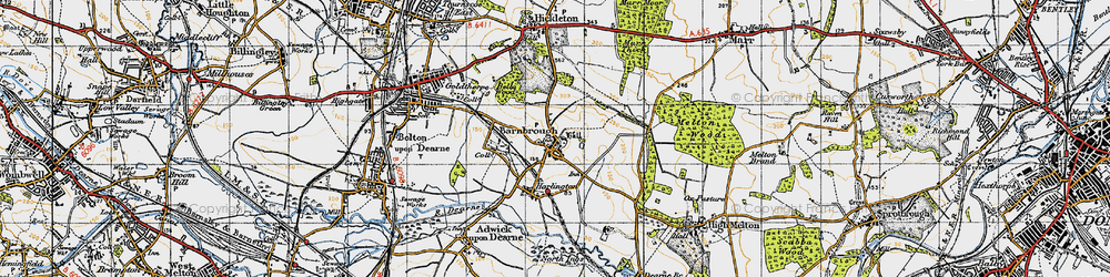 Old map of Barnburgh in 1947