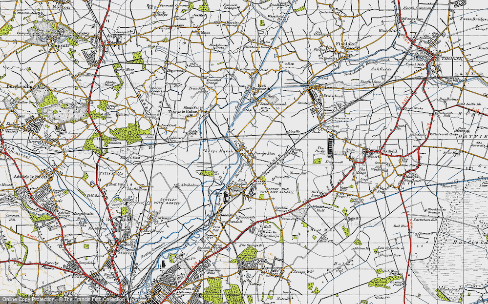 Old Map of Barnby Dun, 1947 in 1947