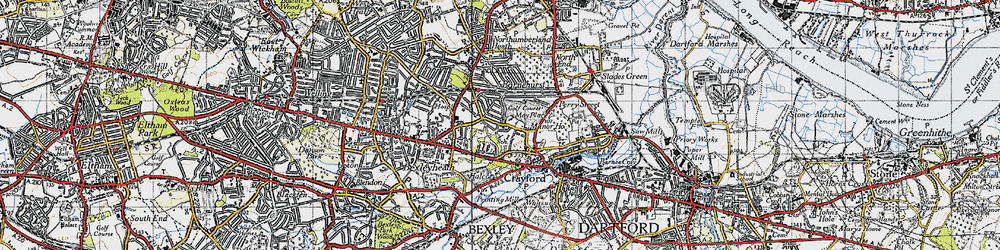 Old map of Barnehurst in 1946
