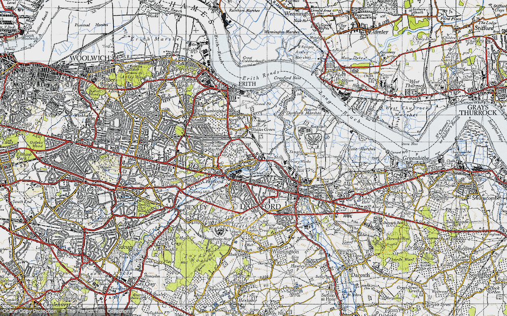 Old Map of Barnes Cray, 1946 in 1946