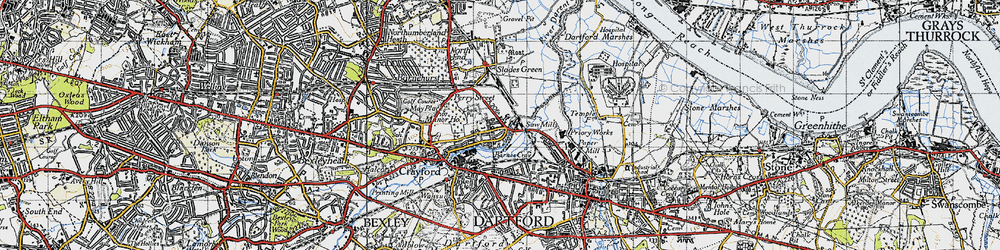 Old map of Barnes Cray in 1946