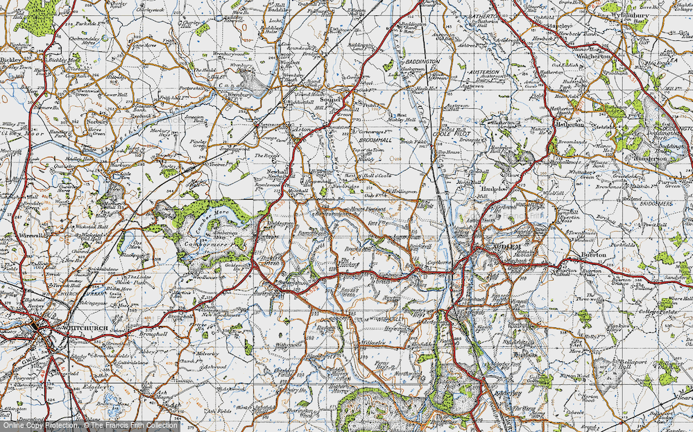 Old Map of Barnett Brook, 1947 in 1947