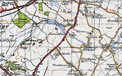 Old map of Barnettbrook in 1947