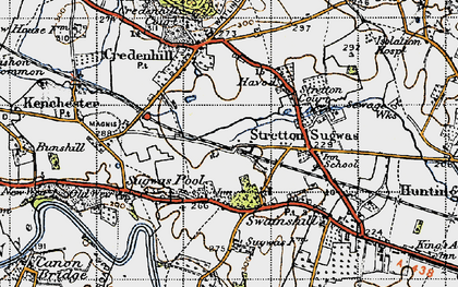 Old map of Barnfields in 1947