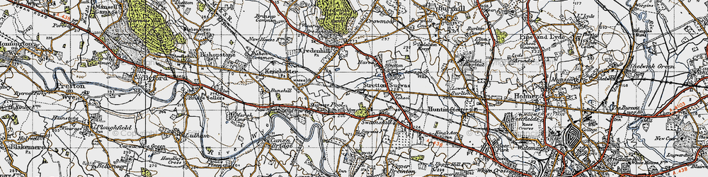 Old map of Barnfields in 1947
